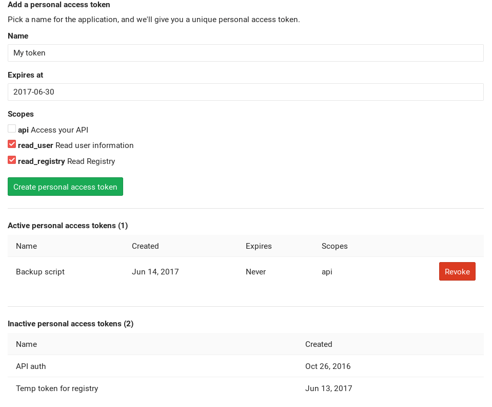 Gitlab How To Create Personal Access Token